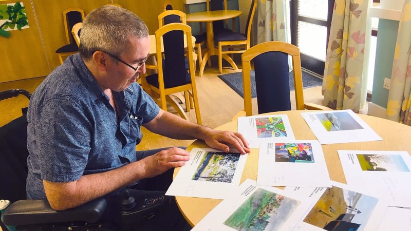 Residents selecting new artworks for their communal spaces at Coopers Court